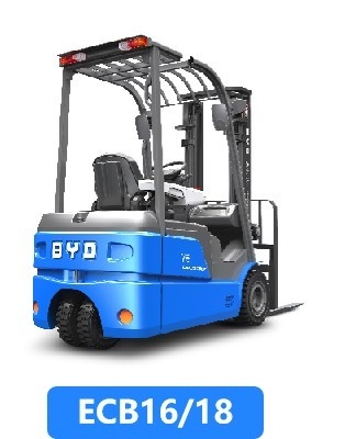 Made in China, BYD's  four  pivot balance weight 1.6-1.8 ton pure electric forklift for Single Drive