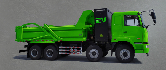 Geely Commercial 5.6-meter trunk, M5 flat top, 8X4350 degree battery change, dual motor, 7DM pure electric dump truck