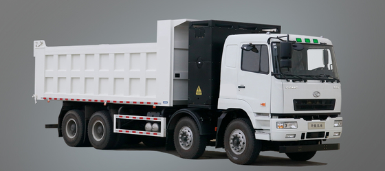 Geely Commercial 5.6-meter trunk, M5 flat top, 8X4350 degree battery change, dual motor, 7DM pure electric dump truck