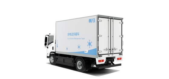 Hot selling 180KM BYD pure electric refrigerated box truck city delivery