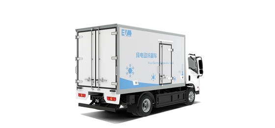 Hot selling 180KM BYD pure electric refrigerated box truck city delivery