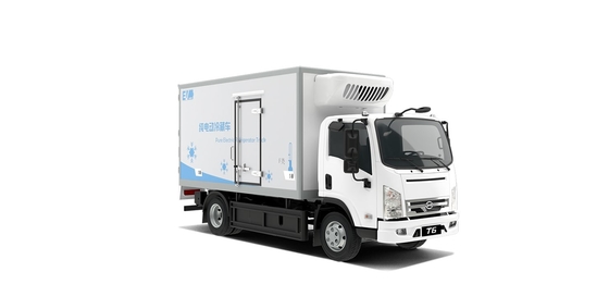 Hot selling 180KM BYD pure electric refrigerated box truck city delivery
